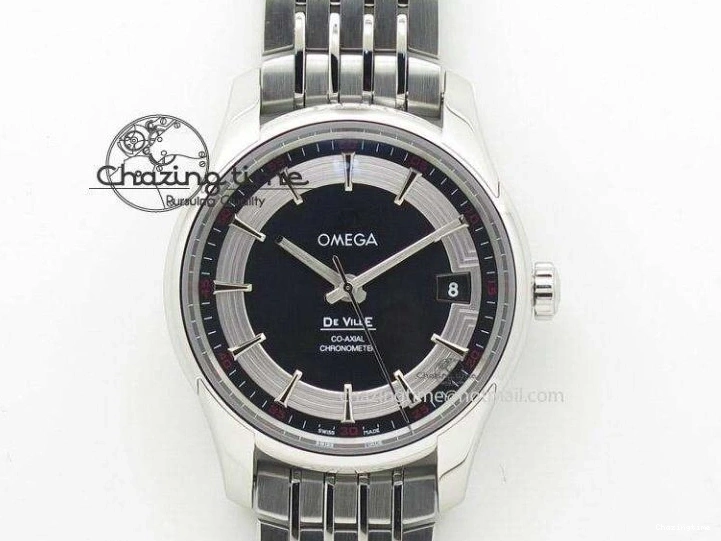 0413 FashionForward De Ville SS MK 1:1 Best Edition White Dial SS Markers On Leather Strap Miyota 9015 V 8077